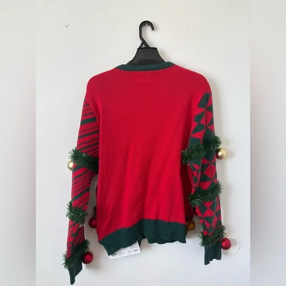 Spencer’s Festive AF Light-Up Christmas Sweater – Red/Green – Multiple Sizes - Picture 4 of 4
